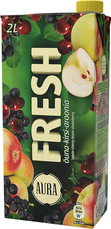 Aura Fresh omena-kirsikka-aronia mehua juoma 2L